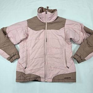 Patagonia Women's Puff Rider Bomber Jacket Pink Insulated Size M